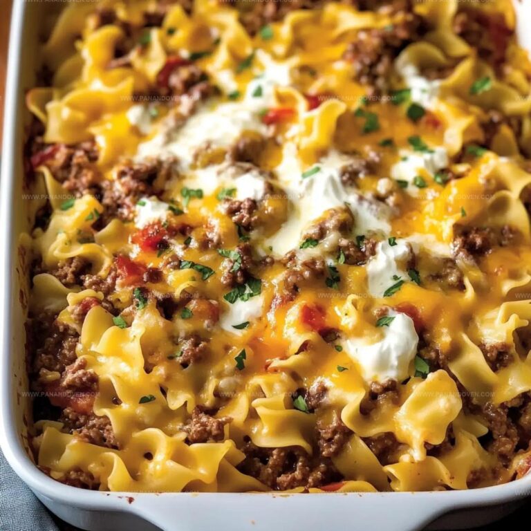 Amish Hamburger Casserole {Sour Cream Noodle Bake} Recipe